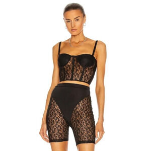 LaQuan Smith for FWRD Lace Bustier Top in Black XSmall New Womens Camisole Tank